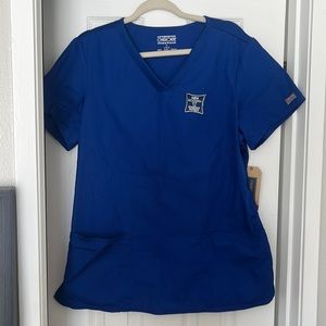 Blue scrub top